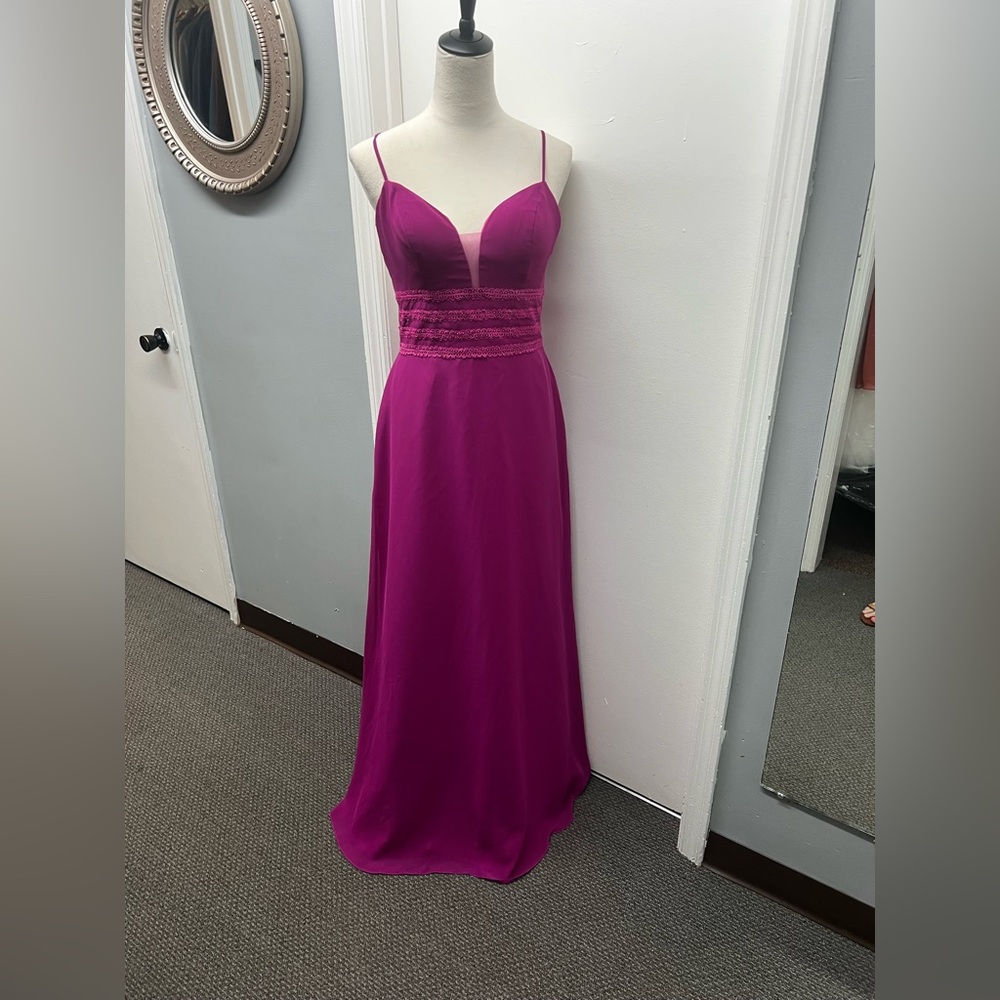 Elegant Fucshia Bridesmaid Dress